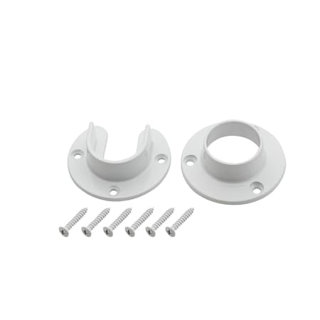 National Hardware National Hardware 1.31 in. D Steel Closet Flange Set S822-083